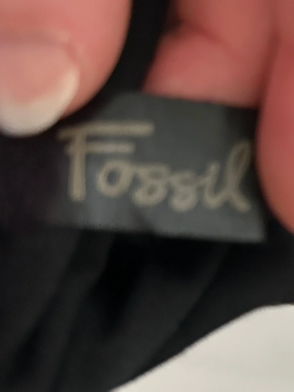 Fossil Women’s Canvas Crossbody Bag Brown Black Floral Key Charm Adjust Strap - Picture 10 of 14